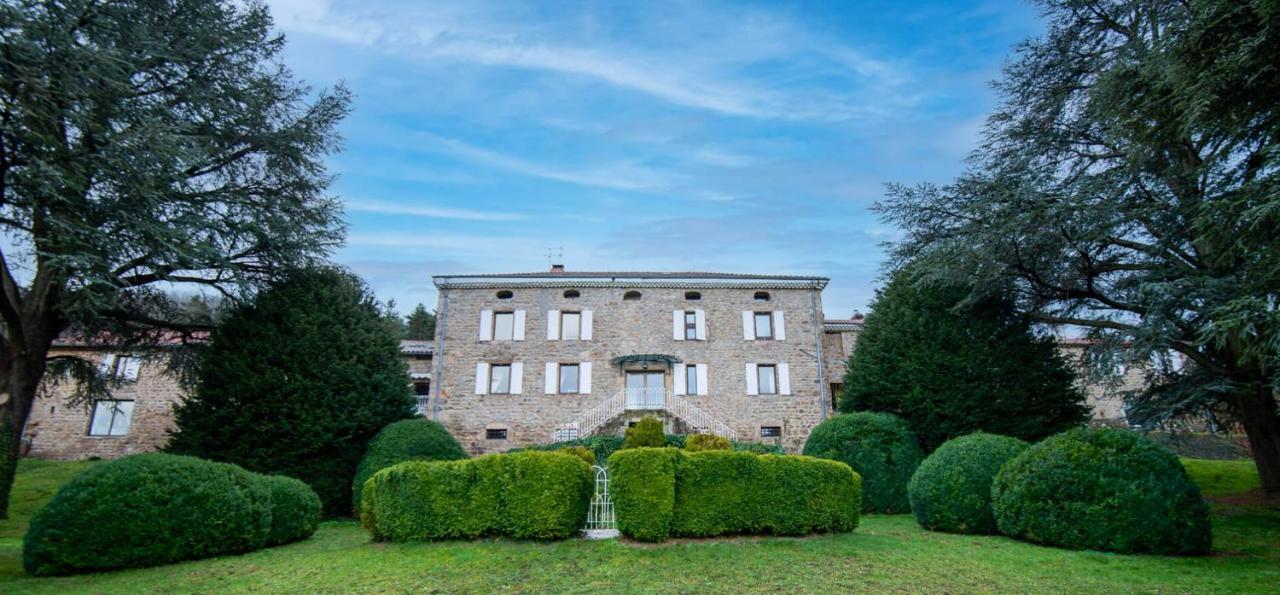 Manoir Majestueux A Satillieu Avec Piscine Privee Buitenkant foto